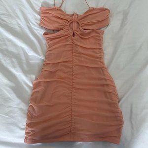 Oh Polly Cut Out Halter Mini Dress